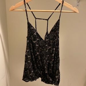 Black and Gray Top Size M
